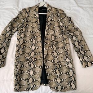 Snake skin print blazer Zara